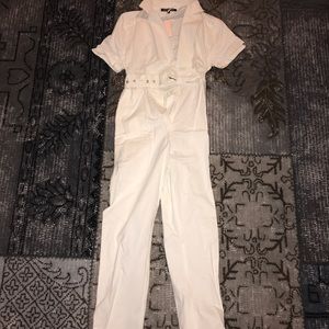 Kittenish White short sleeve jumpsuit NEVER BEEN WORN